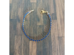 Bracelet strass doré-bleu