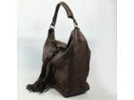 Berthille Hermine Sac Shopping Cuir Gras Marron