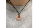 PENDENTIF DONUT QUARTZ ROSE