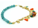 Bracelet agathe et Murano PAPAYA