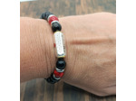 Bracelet "Amour" Obsidienne/Turquoise rouge