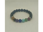 Bracelet 7 chakras/tourmaline noire