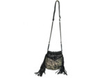 Mila Louise Nora W Sac Bourse Cuir Tressé Noir Anthracite