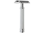 MUHLE R89 Traditionnel Rasoir de Sécurité Fermée Combe Métal Chrome avec Lame d'Échantillon