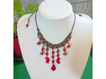 Collier Roxane rouge en ivoire végétal