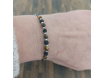 Bracelet œil de tigre/lave/hématite