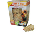 FLAM'UP Allume-Feux Laine de Bois et Allumette x 24