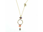 Collier pampilles bleu Zeline
