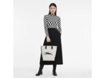 Longchamp Essentiel Sac Cabas M En Toile Ecru