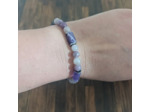Bracelet Améthyste/Jaspe lila/Hématite