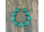 Bracelet malachite doré