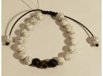 Howlite, agate noire, œil de tigre