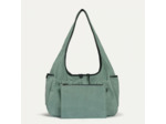 Bleu de Chauffe Sac Besace Paula Cuir Daim Vert Jade