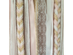 Attrape rêves prénom personnalisable, or, rose et blanc