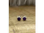 Puce d'oreilles améthyste argent