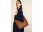 Lancaster Top Double Grand Sac Seau Hobo 470-66 Camel In Orange