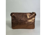 Farfouillette Pochette De Mariage Cuir Lisse Et Brillant Bronze