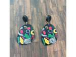 Boucles d'oreilles tendance ovale Multicolore
