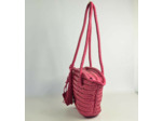 Biba Perkins Petit Sac Cabas Cuir tressé PER14L Fucsia