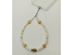 Bijou de portable en perles naturelles "JE T'AIME MAMAN"