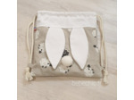 Sac à dos Pochon pour enfant, modèle mouton noir et blanc