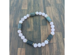 Bracelet Labradorite/quartz rose/hématite