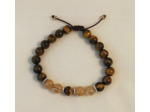 Bracelet ajustable œil de tigre / citrine
