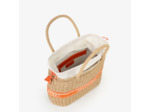 Valentino Boho Petit Sac Panier Porté Main Natural/Arancio