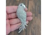 Broche perroquet en strass