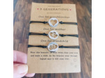 3 bracelets 3 générations cœur