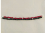 Bracelet double Jade rouge/Obsidienne