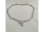 Collier grosse chaîne argenté cadenas