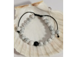 Howlite, agate noire