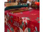 Tissu Xmas Poplin Poinsettia Placed