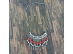Gros collier corail rouge