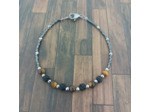 Bracelet œil de tigre/lave/hématite