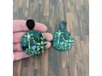 Boucles d'oreilles tendance botanique Vert