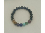 Bracelet 7 chakras/tourmaline noire