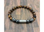 Bracelet "Protect" Œil de tigre/hématite