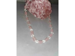 Collier quartz rose et cristal qualité premium 40cm
