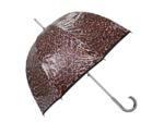Isotoner Parapluie Canne Long Manuel Pvc/Léopard