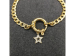 Bracelet grosse chaîne étoile/doré