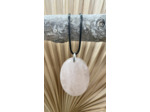 Pendentif quartz rose argent