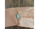 Bracelet Miyuki hibou turquoise