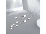 Chaîne en argent étoiles avec chaîne de clavicule