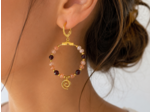 BOUCLES SOLÉRA PIERRE DE SOLEIL & GRENAT
