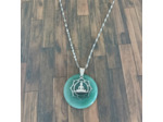 Pendentif Aventurine yoga dans fleur de lotus