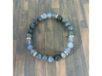 Bracelet labradorite claire/labradorite anthracite