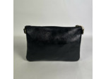 Farfouillette Pochette De Mariage Cuir Lisse Et Brillant Noir