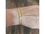 Bracelets en acier inox doré chaîne maille serpentine 2 rangs